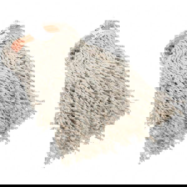 Premium Cut-End Cotton Mop, White, 20 Oz, 1-In. Orange Headband